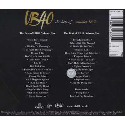 The Best Of UB40 - Volumes 1 & 2 (CD, Imported)