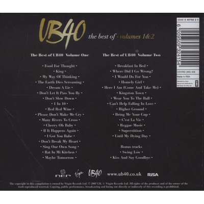 The Best Of UB40 - Volumes 1 & 2 (CD, Imported)