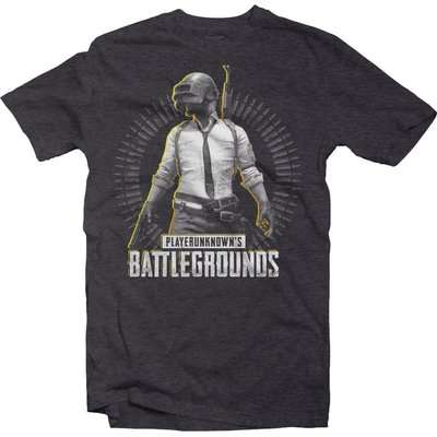PUBG Level 3 Mens T-Shirt (Charcoal Melange)