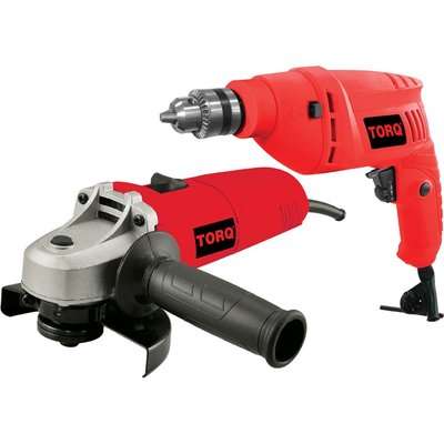 Torq Angle Grinder & Impact Drill Combo (500W)