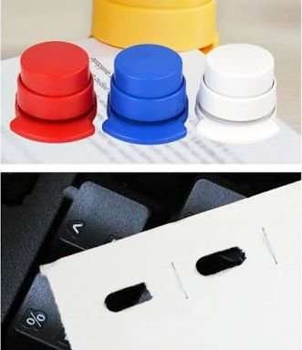 Eco Staple-Less Stapler (Yellow)