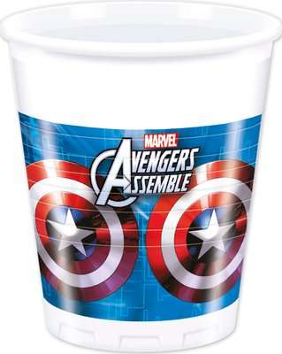 Avengers Assemble Multi Heroes Plastic 8 Cups (200ml)