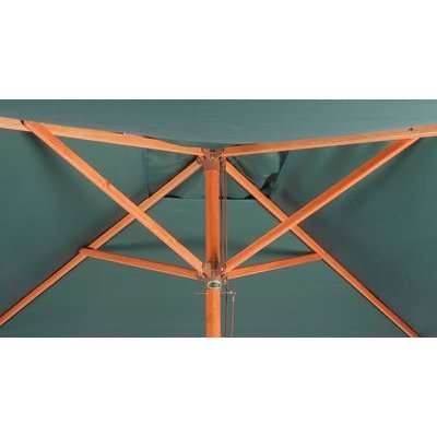 Cape Umbrellas Tokai Patio 2.5m Wooden Classic Line Umbrella (Green) (Square)