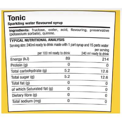 Sodastream Classics - Tonic Syrup (440ml)