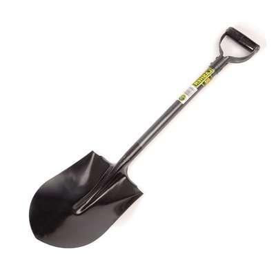 Lasher Round Nose Shovel with Open Socket & Steel Shaft (230 Blade Width)