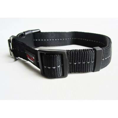 Dog's Life Reflective Supersoft Webbing Collar (Black)