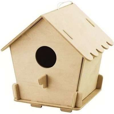 Robotime 3D Wood Puzzle Bird House with Paints - Closed  (11 Pieces)