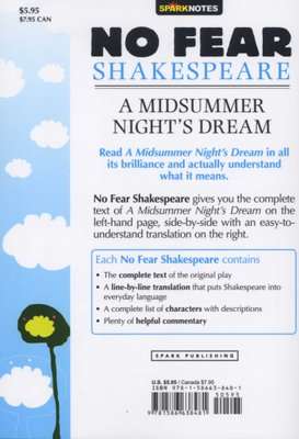 A Midsummer Night's Dream (No Fear Shakespeare) (Paperback, Study Guide ed.)