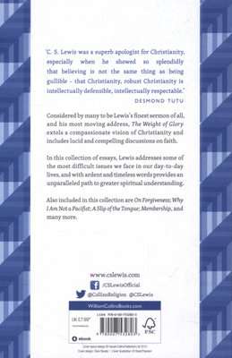 The Weight of Glory - A Collection of Lewis' Most Moving Addresses (Paperback)