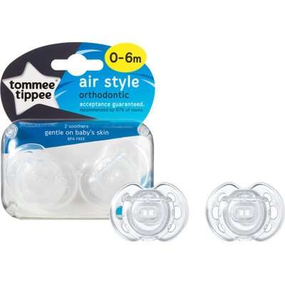 Tommee Tippee Closer to Nature Air Soother (0 to 6 Months | 2 Pack | Supplied colour may vary)