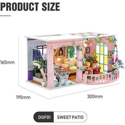 Robotime DIY Wooden Model House Kit - Sweet Patio