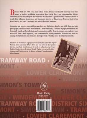 Lost Communities, Living Memories - Remembering Forced Removals In Cape Town (Paperback)