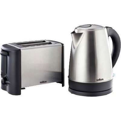 Salton 2-Piece Kettle and Toaster Breakfast Pack (Stainless Steel)