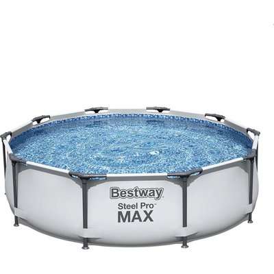 Bestway Steel Pro MAX Frame Pool Set (Grey)(3.05m x 76cm) - Includes Pump
