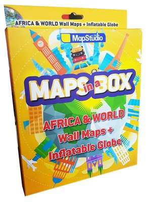 Maps In A Box: Africa & World Wall Maps + Inflatable Globe (Kit, 2nd Edition)