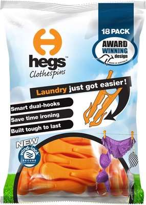 Hegs Pegs (18 Pack)(Orange)