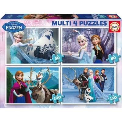 Educa 4-in-1 Jigsaw Puzzle - Frozen (50, 80, 100 & 150 Pieces)