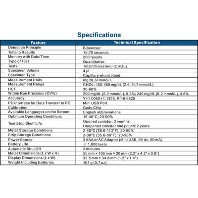 Mission Ultra Cholesterol Monitoring System