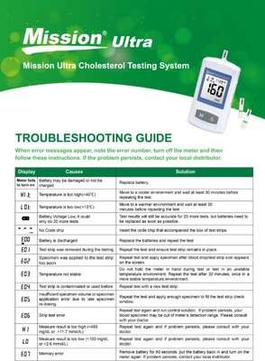Mission Ultra Cholesterol Monitoring System