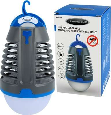 Leisure Quip Rechargeable Mozzie Killer with LED Light (Blue)