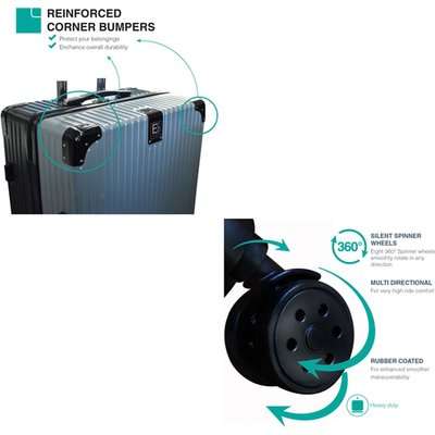 Eco Berlin Luggage Set (2 Piece)(Black)