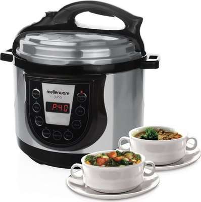 Mellerware Juno - Stainless Steel Pressure Cooker (5L)(900W)(Silver)