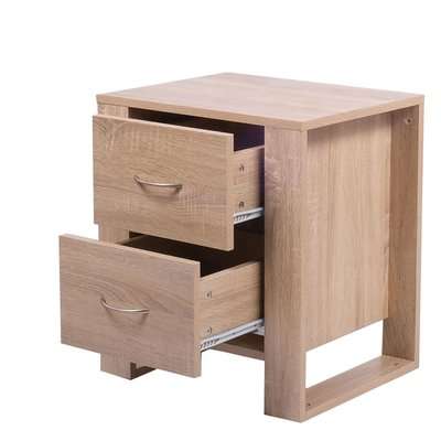 Kaio Turin 2 Drawer Bedside Table