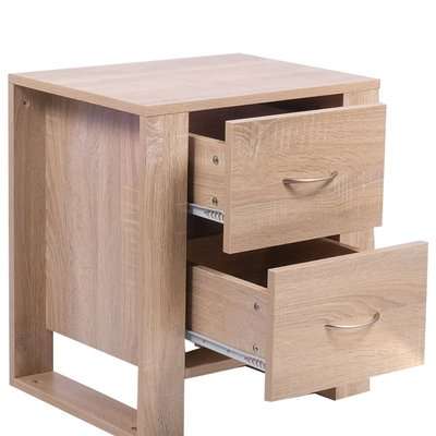 Kaio Turin 2 Drawer Bedside Table