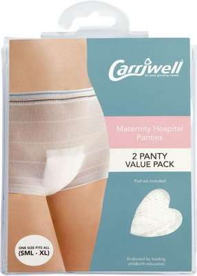 Carriwell Maternity/Hospital Panties (2 Pack)(White)
