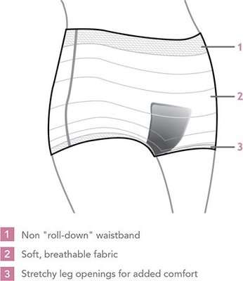 Carriwell Maternity/Hospital Panties (2 Pack)(White)