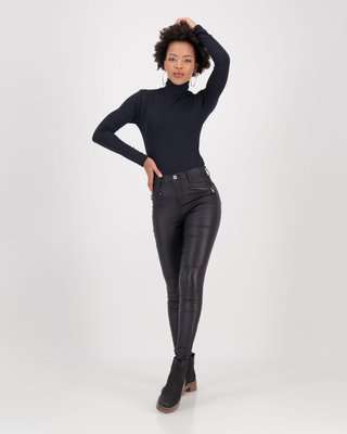 Miss Mode Turtle Neck Bodysuit (Black)(L)