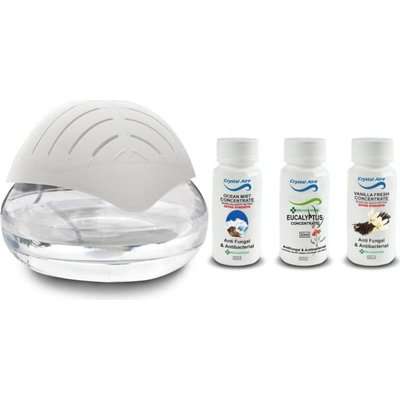 Crystal Aire Air Purifier with 3-Pack Concentrates (Eucalyptus, Ocean Mist & Vanilla)