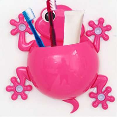 Gecko Toothbrush Holder - Pink