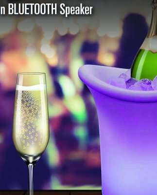 Polaroid Colour Changing LED Ice Bucket with Built in Bluetooth Speaker (Small)