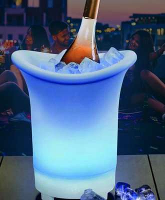 Polaroid Colour Changing LED Ice Bucket with Built in Bluetooth Speaker (Small)