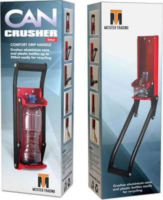 Meister Deluxe Can Crusher (Red) - Compress your recycling!