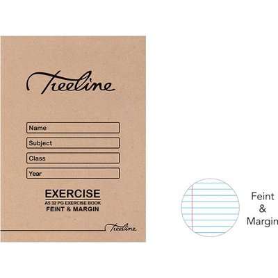 Treeline Feint and Margin Exercise Book (A5)(32 pages)(Pack of 25)