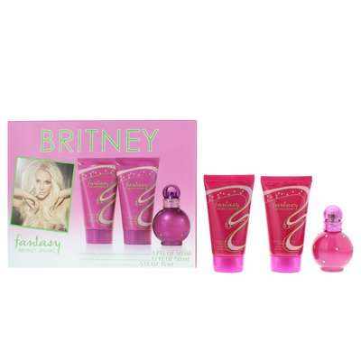 Britney Spears Fantasy Gift Set - Eau de Parfum (15ml) & Shower Gel (50ml) & Body Souffle (30ml) - P