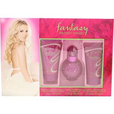 Britney Spears Fantasy Gift Set - Eau de Parfum (15ml) & Shower Gel (50ml) & Body Souffle (30ml) - P