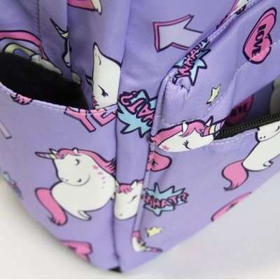 Kids Backpack (Unicorns | Light Purple)