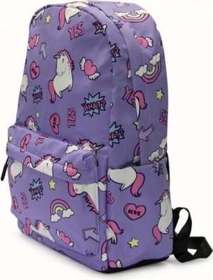 Kids Backpack (Unicorns | Light Purple)