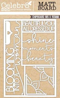 Die Cut Matt Board Equi Blooming Into a Women