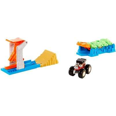 Hot Wheels Monster Trucks Launch and Bash Car-Splosion Play Set