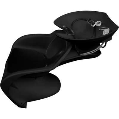 Lucky Backwash Chair with Plastic Wash Basin (Black)