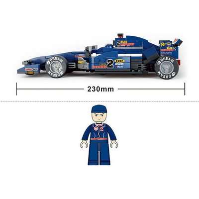 Sluban Formula 1: 1:24 F1 Blue Lightning (287 Piece)