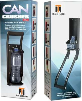 Meister Deluxe Can Crusher (Black) - Compress your recycling!