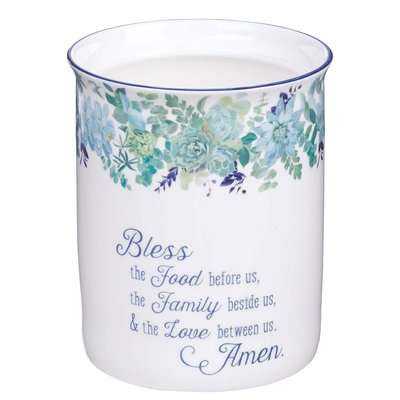 Bless the Food Ceramic Utensil Holder