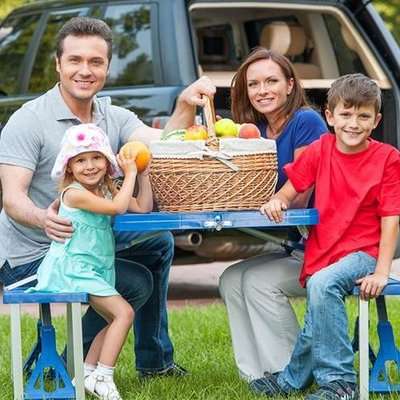 Eco Folding Picnic Table (Blue)