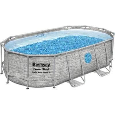 Bestway Power Steel Swim Vista Series Oval Frame Pool Set