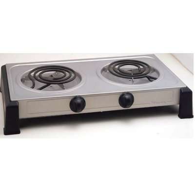 Pineware 2-Plate Spiral Hotplate (Silver)